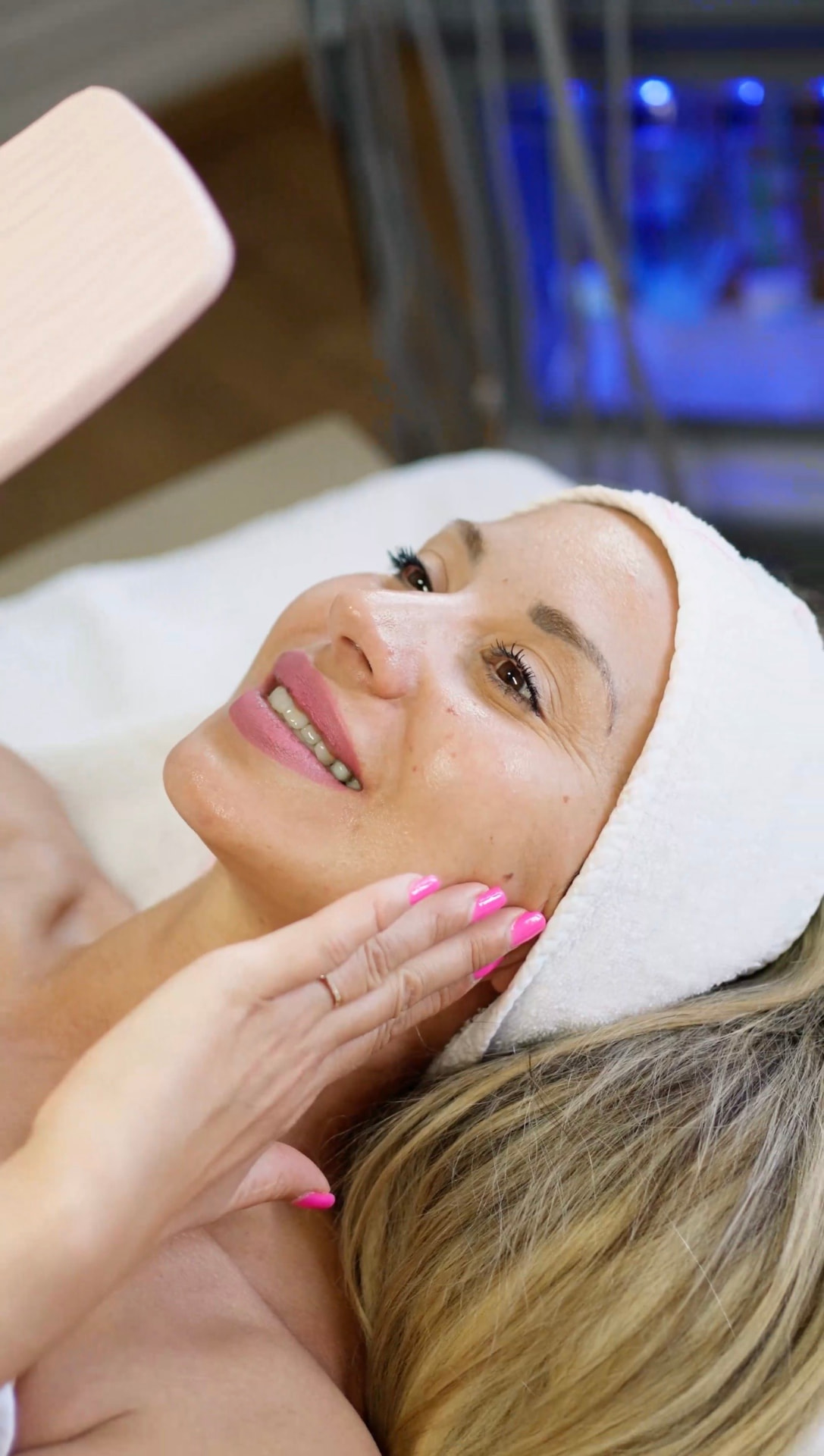 Client with fresh, glowing skin after a Korean Glow Facial